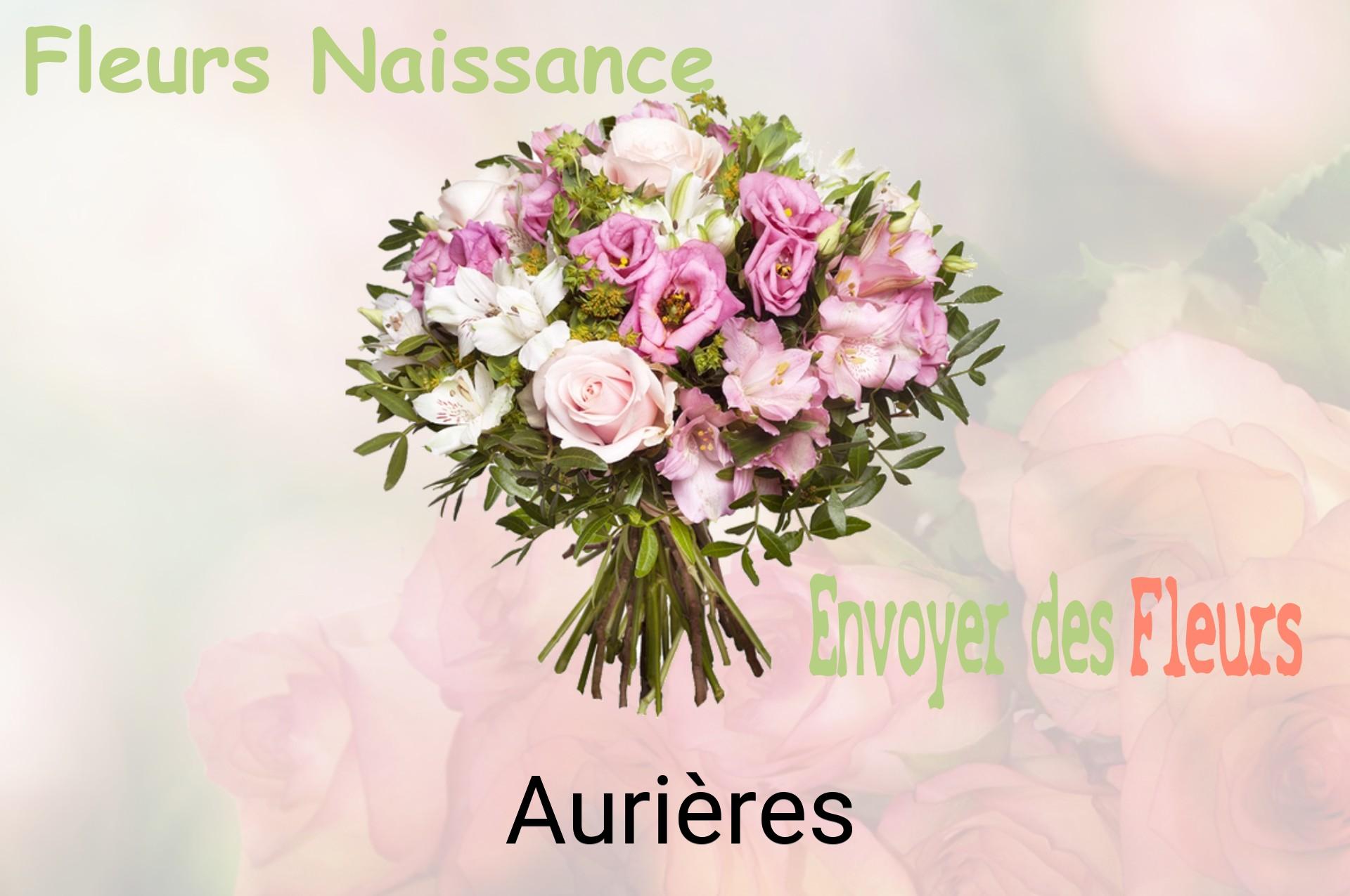 Bouquet de fleurs de naissance livré à Aurières
